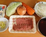 日式牛肉壽喜燒的食譜步驟1照片