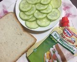 A picture of step 1 of Mayo Cucumber Sandwich.