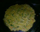 A picture of step 6 of Besan ka cheela.