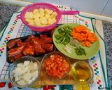 Foto del paso 1 de la receta: Patatas con costillas adobadas