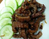 Hình bước làm 5 của món Bao tử cá ngừ xào xả ớt