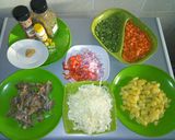 A picture of step 1 of Curried Rice with White Soup 😋😋.