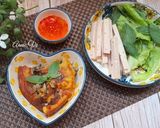 Hình bước làm 2 của món Cá cơm chiên bột cuốn rau sống