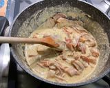 Une image de l'étape 8 de Macaronis complets au roquefort et lomo fumé.