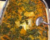 Foto langkah ke 4 dari resep Sayur Singkong feat Ikan Asin Tulang Jambal Roti.