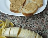 A picture of step 2 of Banana peanut butter sandwich.