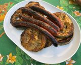Une image de l'étape 8 de Merguez et courgettes rondes marinées grillées.