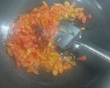 A picture of step 3 of Chicken fettuccine creamy pink pasta.