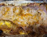 Foto del paso 2 de la receta Tira de churrasco de cerdo a la miel con calabacín