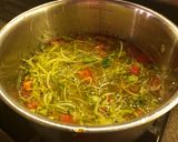 A picture of step 3 of Seafood zucchini pasta w/fresh creamy sauce.