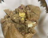 A picture of step 7 of Moi moi / egg sausage and minced beef.