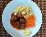 Foto langkah ke 7 dari resep Bola-Bola Daging Goreng dengan Kuah Bistik Jawa.