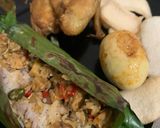 Foto langkah ke 7 dari resep Nasi Bakar Tempe Teri (Nasi Merah).