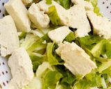A picture of step 2 of Tofuu green salad.