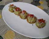 A picture of step 2 of Mathri Chaat.