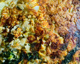 Foto del paso 4 de la receta: TORTILLA DE ESPINACA Y FIDEOS RELLENA CON QUESO 🥘🧀🥘🧀