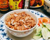 รูปขั้นตอนการทำที่ 3 ของ ข้าวผัดน่องไก่อบ Stir-fried rice with roast chicken wings