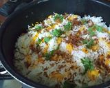 A picture of step 10 of Dajjad khubus pilaf without oven.