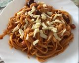 Foto del paso 9 de la receta: Tallarines con tomate en salchichas