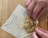 A picture of step 9 of Thai minced pork spring rolls.