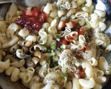 A picture of step 3 of Mayo Macaroni.