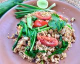 รูปขั้นตอนการทำที่ 3 ของ ข้าวผัดไส้กรอกอีสาน