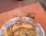 Foto del paso 3 de la receta: Moussaka. Tenía restos de carne del sábado, y papas. Agregue berenjenas y listo