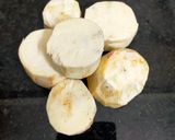 A picture of step 1 of Tapioca (Kappa) Kerala Style.