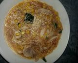 Foto del paso 9 de la receta: Fideo con elote, espinacas y pollo
