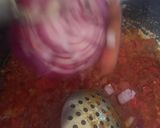 A picture of step 3 of Irish potatoes and sauce.