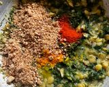 A picture of step 5 of Karnataka Style Palya or Shepu bhaji.
