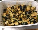 Une image de l'étape 6 de Aubergines et courgette en marinade épicée fruitée (recette à la plancha).