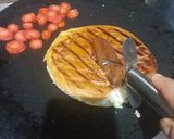 A picture of step 5 of Tawa grill crunchy bun.