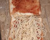 A picture of step 1 of Spaghetti bread Pizza.
