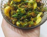 A picture of step 6 of Chana Garlic Sabzi.