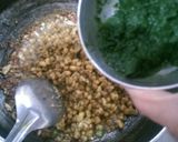 A picture of step 4 of Moong spinach pulav.