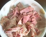 A picture of step 3 of Spaghetti with Creamy Ham Sauce.