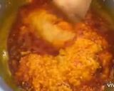 A picture of step 3 of Fufu with egusi soup.