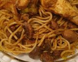 Foto del paso 6 de la receta Pollos salteados con champiñones y espaguetis
