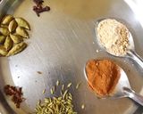 A picture of step 1 of Masala Tea Powder.