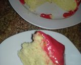 A picture of step 4 of Raisin and Coconut Cake with Floral Sauce.