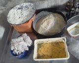 Foto del paso 1 de la receta: Milanesa de pescado y arroz con azafrán y choclo