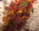 Une image de l'étape 4 de Risotto 3 poivrons / chorizo.