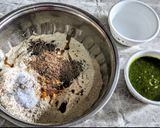 A picture of step 1 of Spinach pooris.