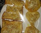 A picture of step 4 of Garlic bread in different shapes.