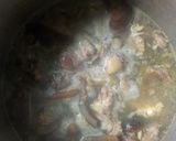 A picture of step 2 of Ogbono with okro soup.