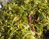 Foto langkah ke 4 dari resep Oseng bunga pepaya (kembang grandel) mix teri gunduL.