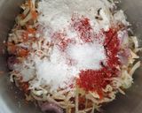 A picture of step 1 of Cabbage Manchurian.