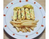 Foto langkah ke 6 dari resep Omelet telur dengan wortel 🍳🥕🍟.