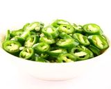 A picture of step 1 of Instant achari chilli.